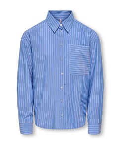 Meisjes blouse lange mouw blauw