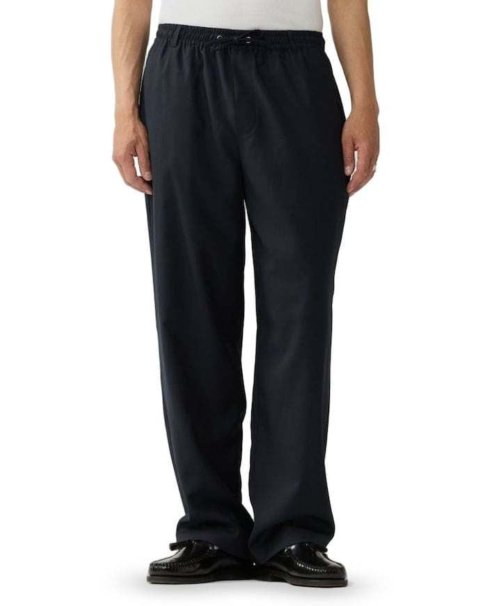 Wool Work Trousers heren pantalon blauw