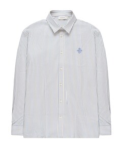 Heren overhemd lange mouw blauw