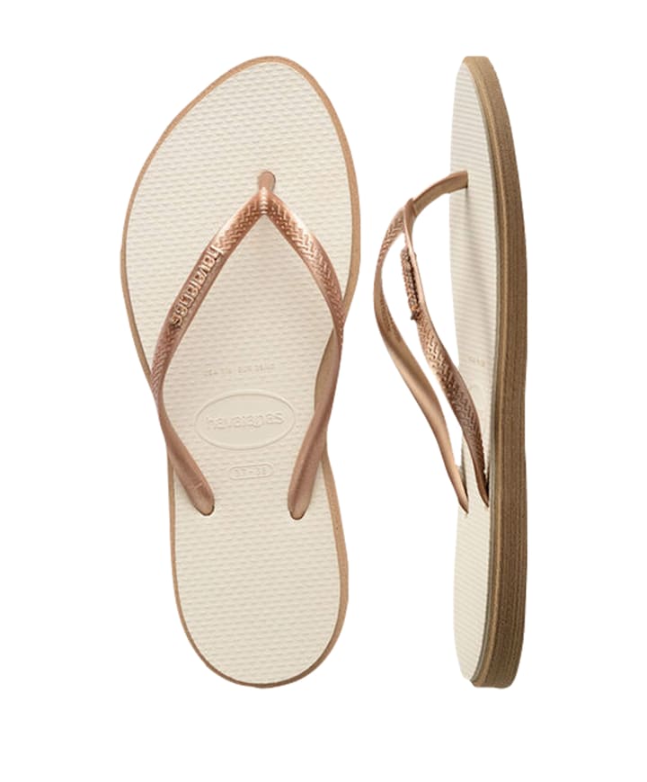 HAV. SLIM POINT dames slippers goud