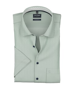 Heren overhemd korte mouw groen