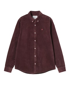 Heren overhemd lange mouw bordeaux