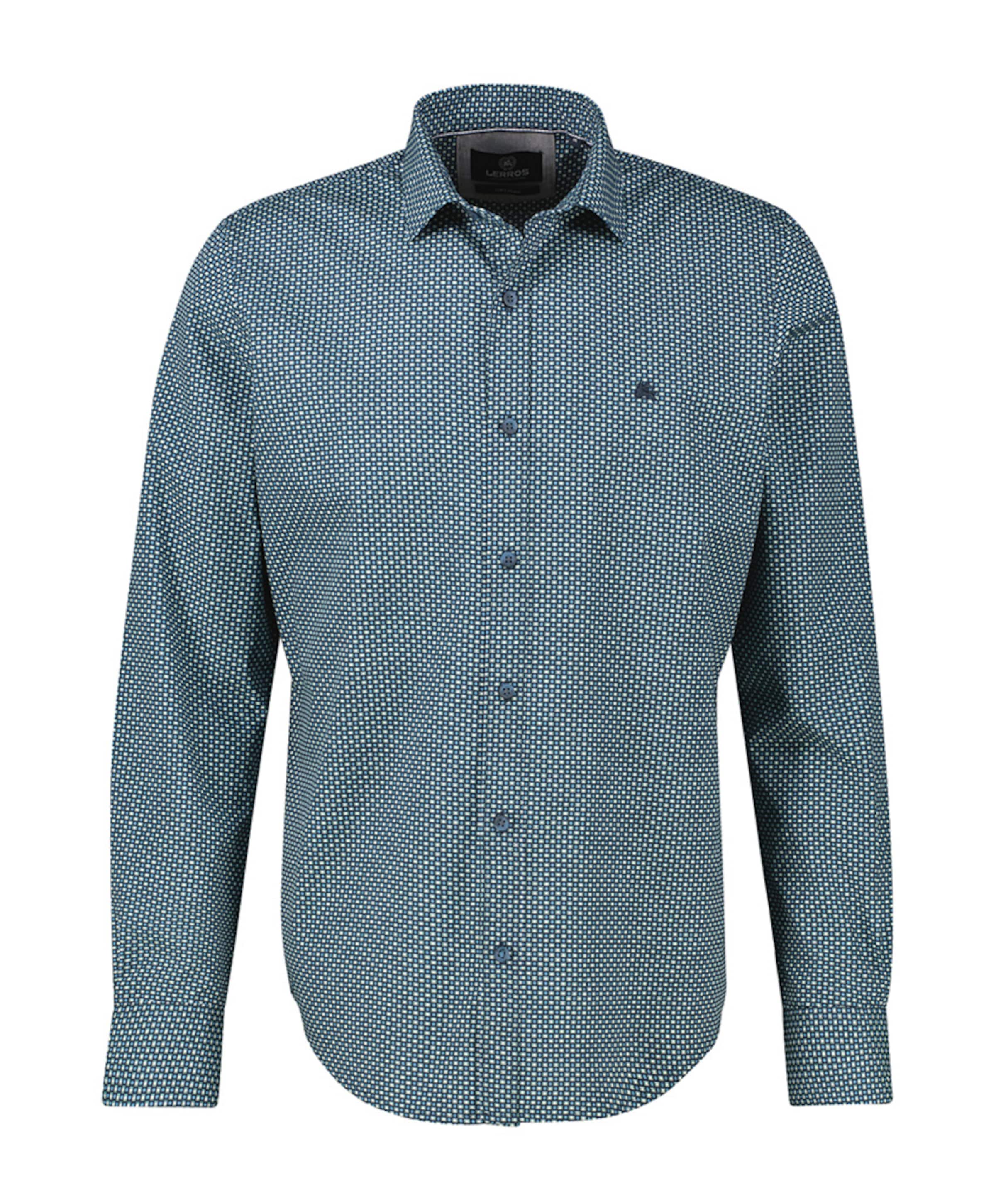 Heren overhemd lange mouw blauw