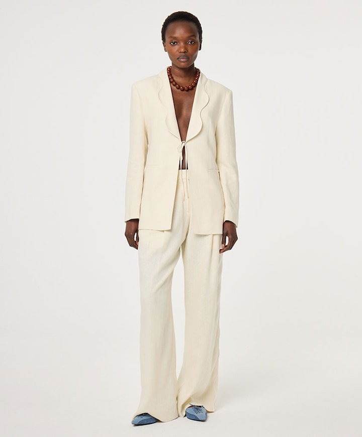 Carlie dames broek ecru