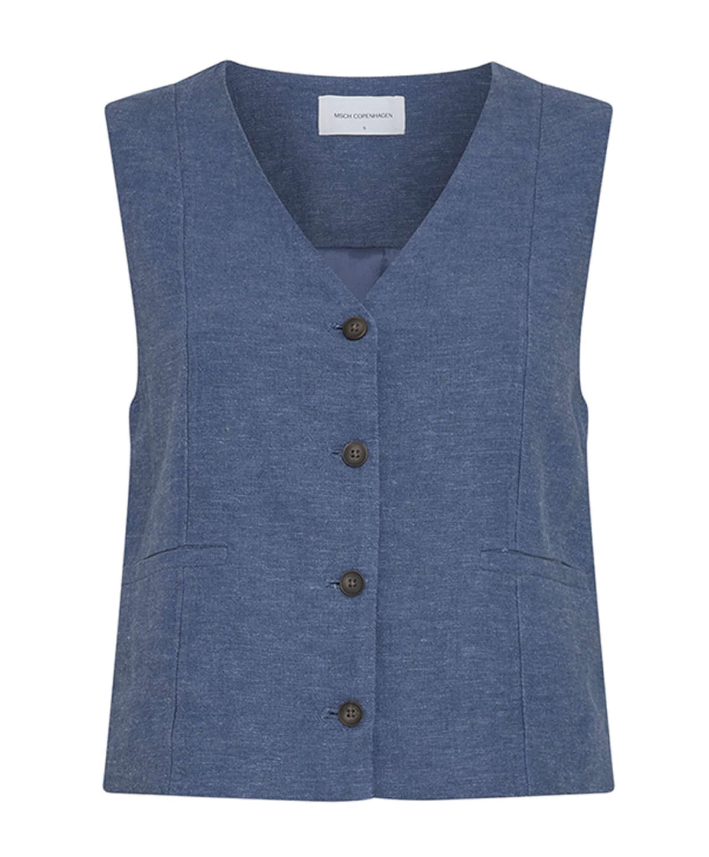 Dames gilet blauw