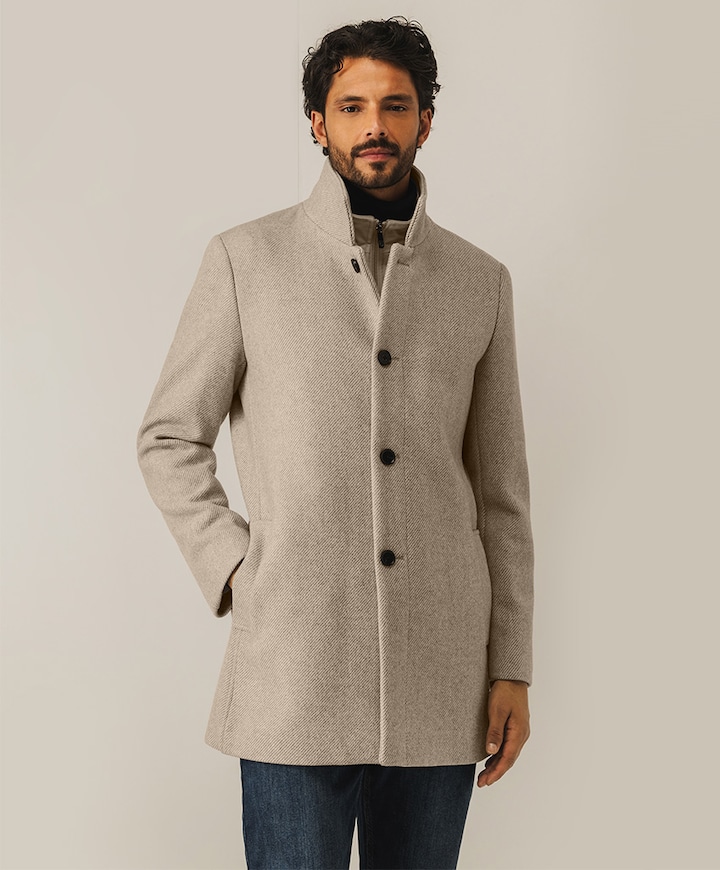 Heren jas beige