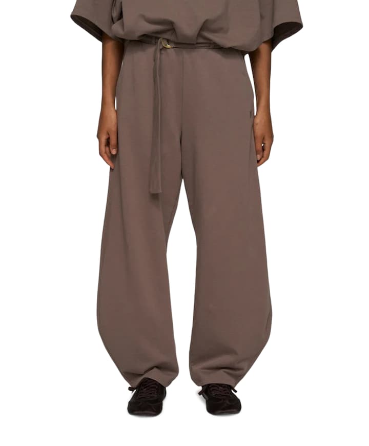 banana fleece dames broek bruin