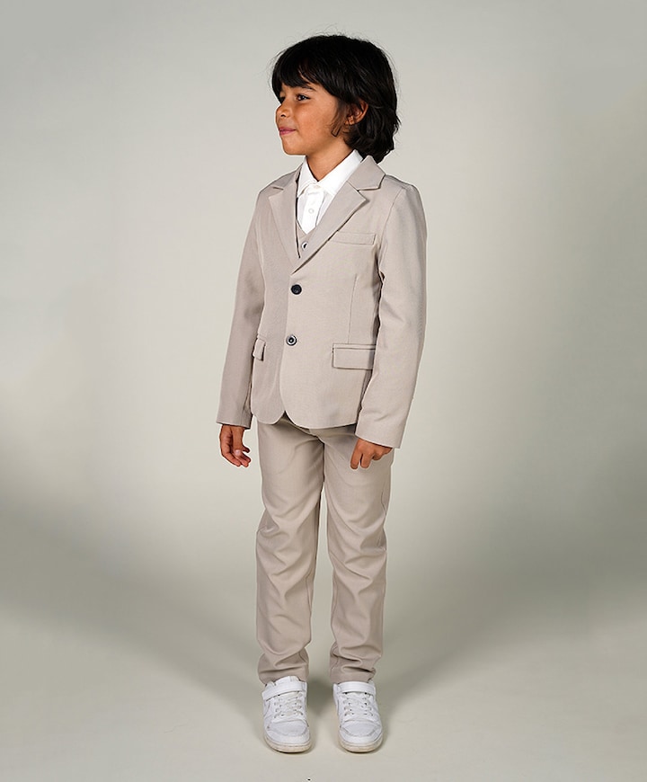 Jongens colbert beige