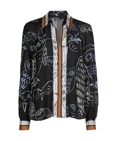 Dames blouse blauw