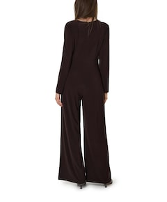 Knit dames jumpsuit bruin