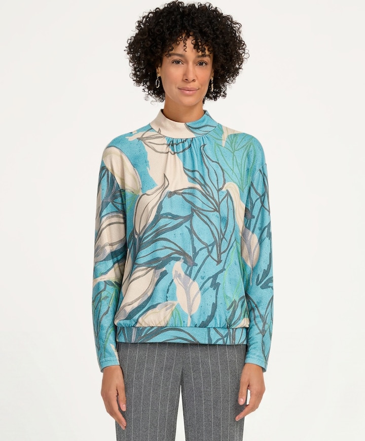 Dames longsleeve blauw