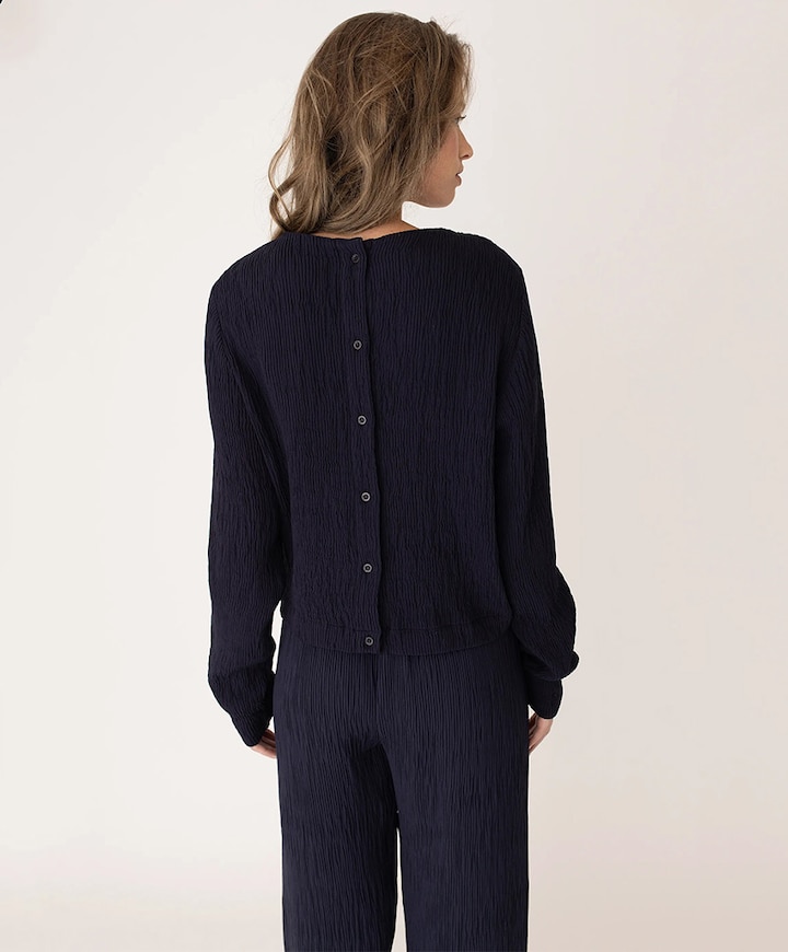 Dames longsleeve blauw