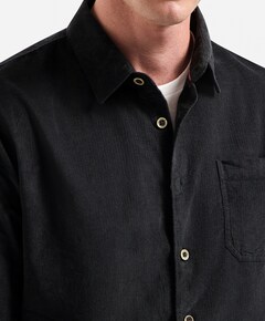 Heren overhemd lange mouw zwart