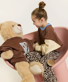 Uniseks longsleeve bruin