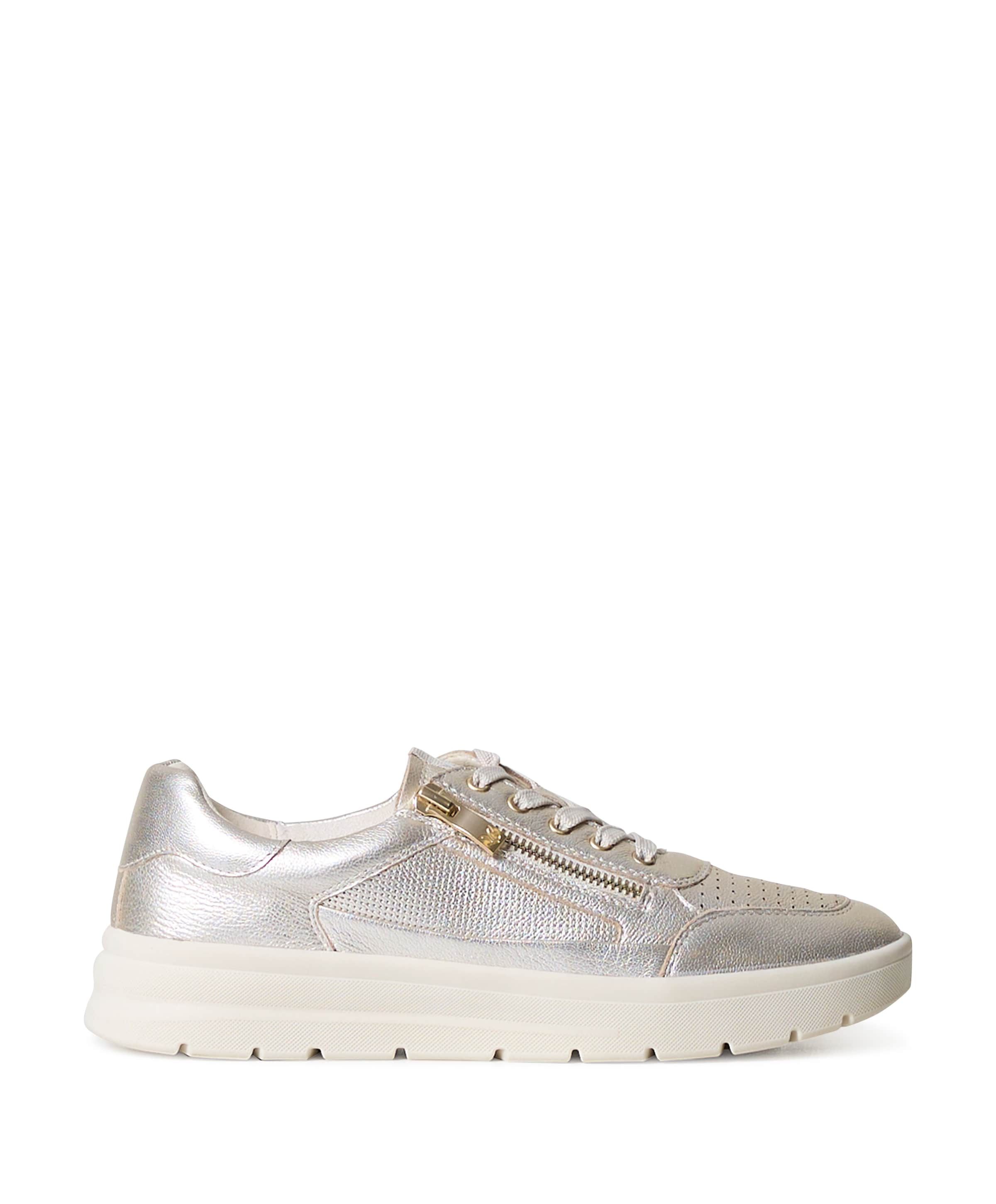 Lace-up dames sneakers zilver