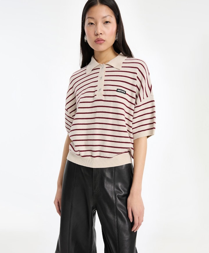 Dames polo beige