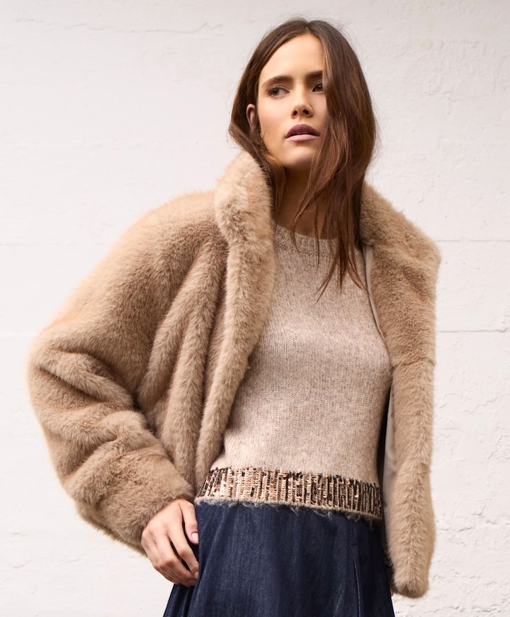 Dames trui beige