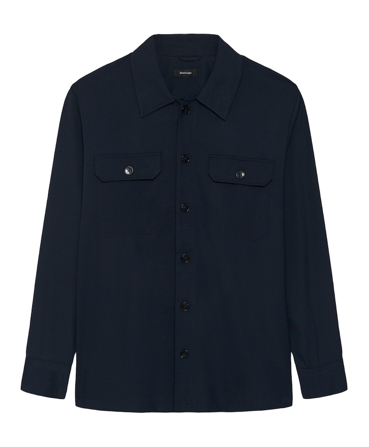 Heren overshirt blauw