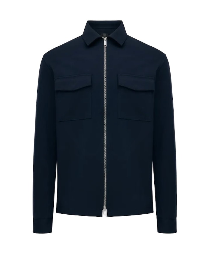 Heren overshirt blauw