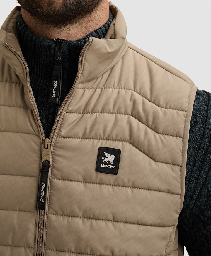 Heren bodywarmer beige