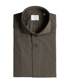 Heren overhemd lange mouw beige