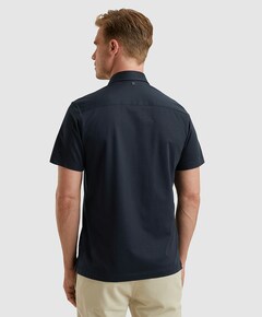 Overhemd korte mouw blauw