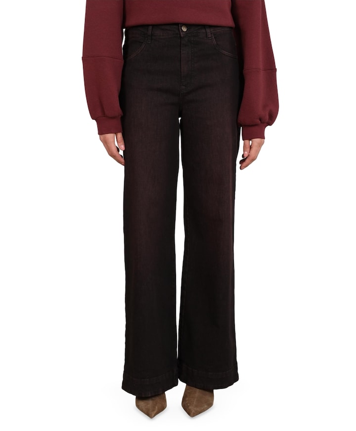 Abby dames jeans bordeaux