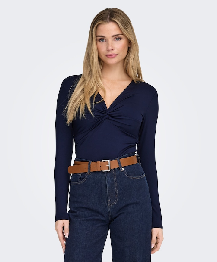 Dames longsleeve blauw