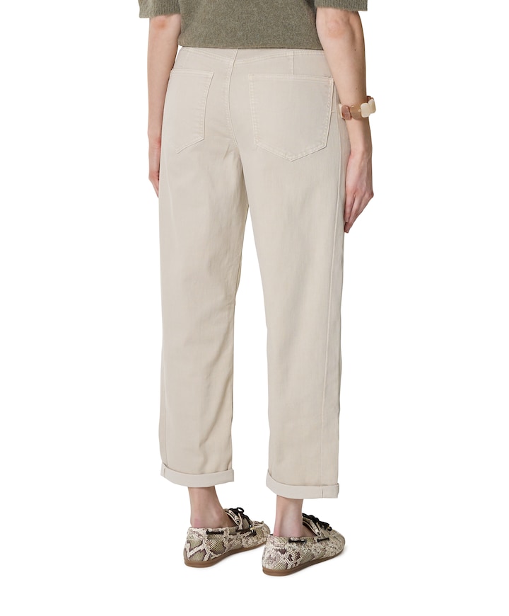 Caitlina Sidepatch Colour dames jeans beige