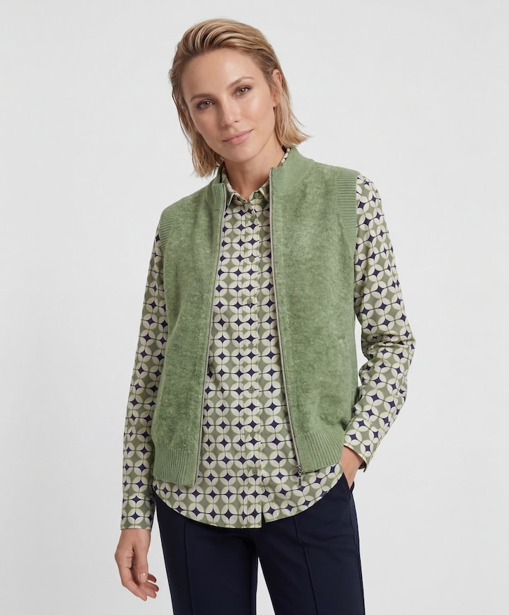 Dames vest groen