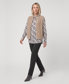 Dames gilet beige