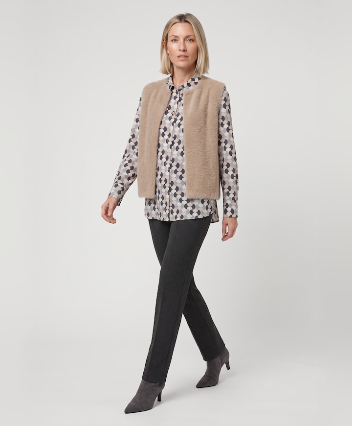 Dames gilet beige