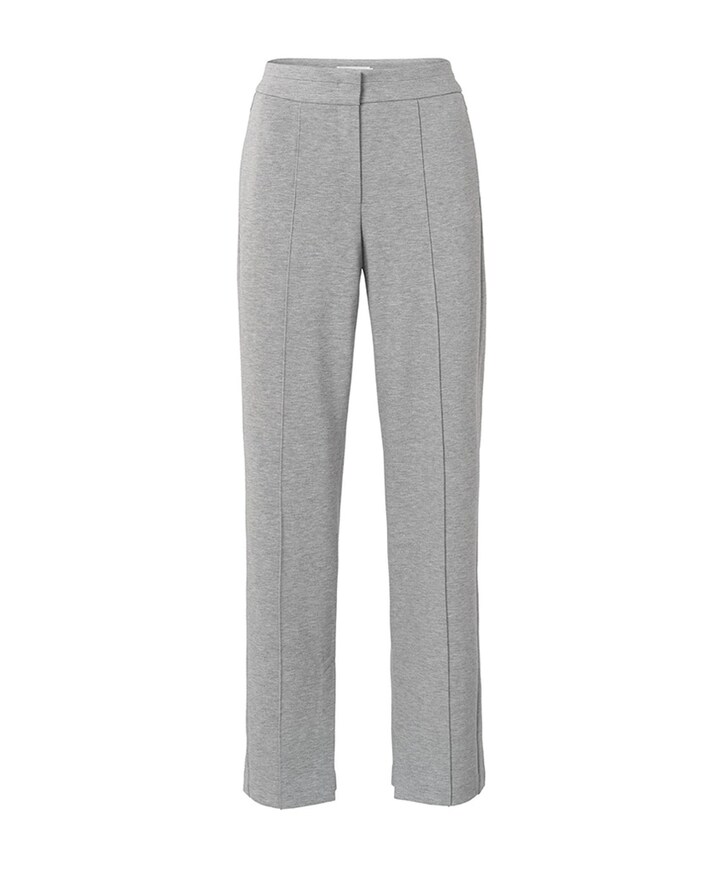 Soft melange tailored trousers grijs