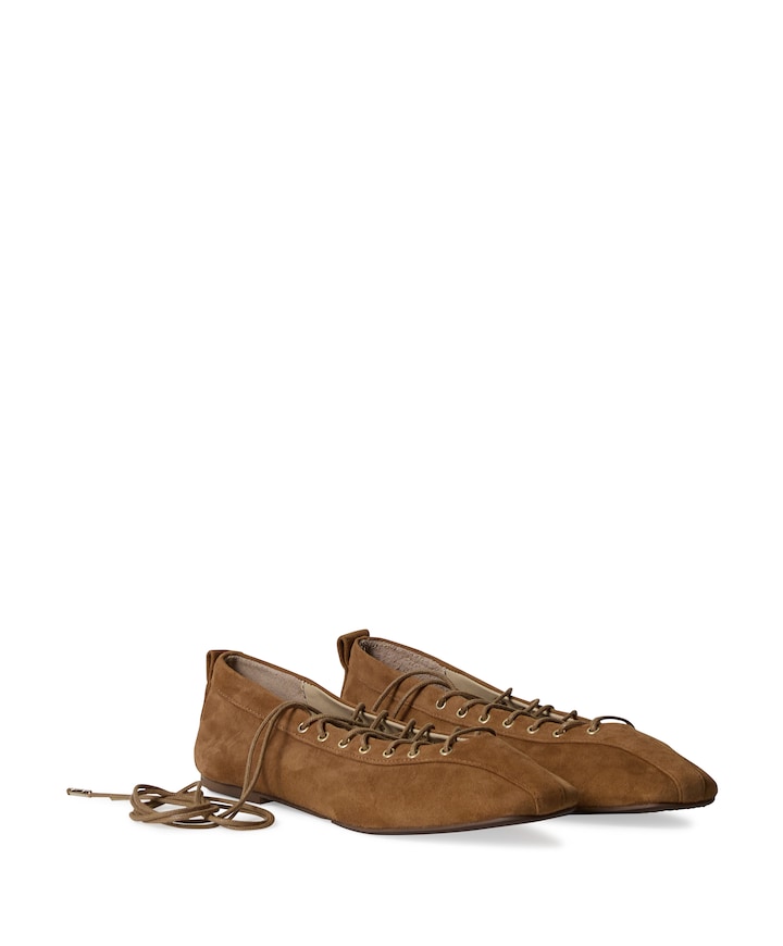 dames ballerina's bruin