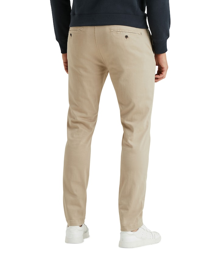 CHINO SLUB STRETCH heren broek beige