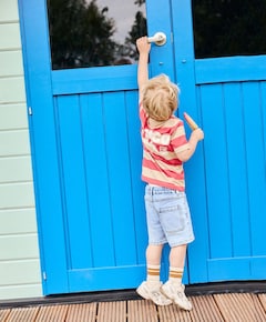 Denim Baggy jongens korte broek blauw