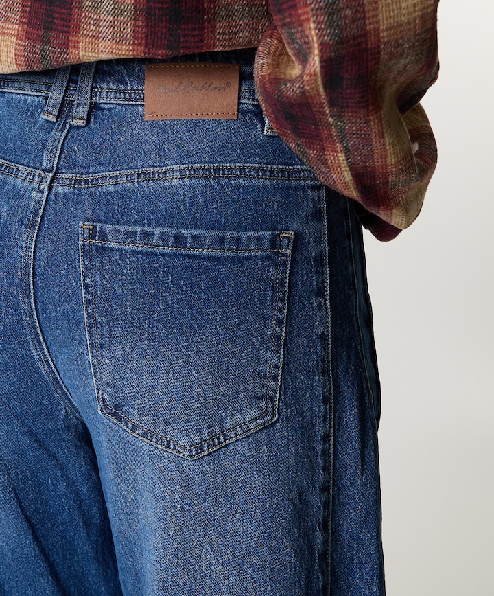 Cayla mid stone used dames jeans blauw