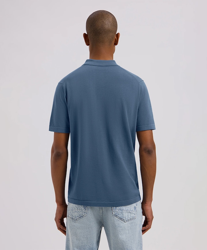 Heren polo blauw