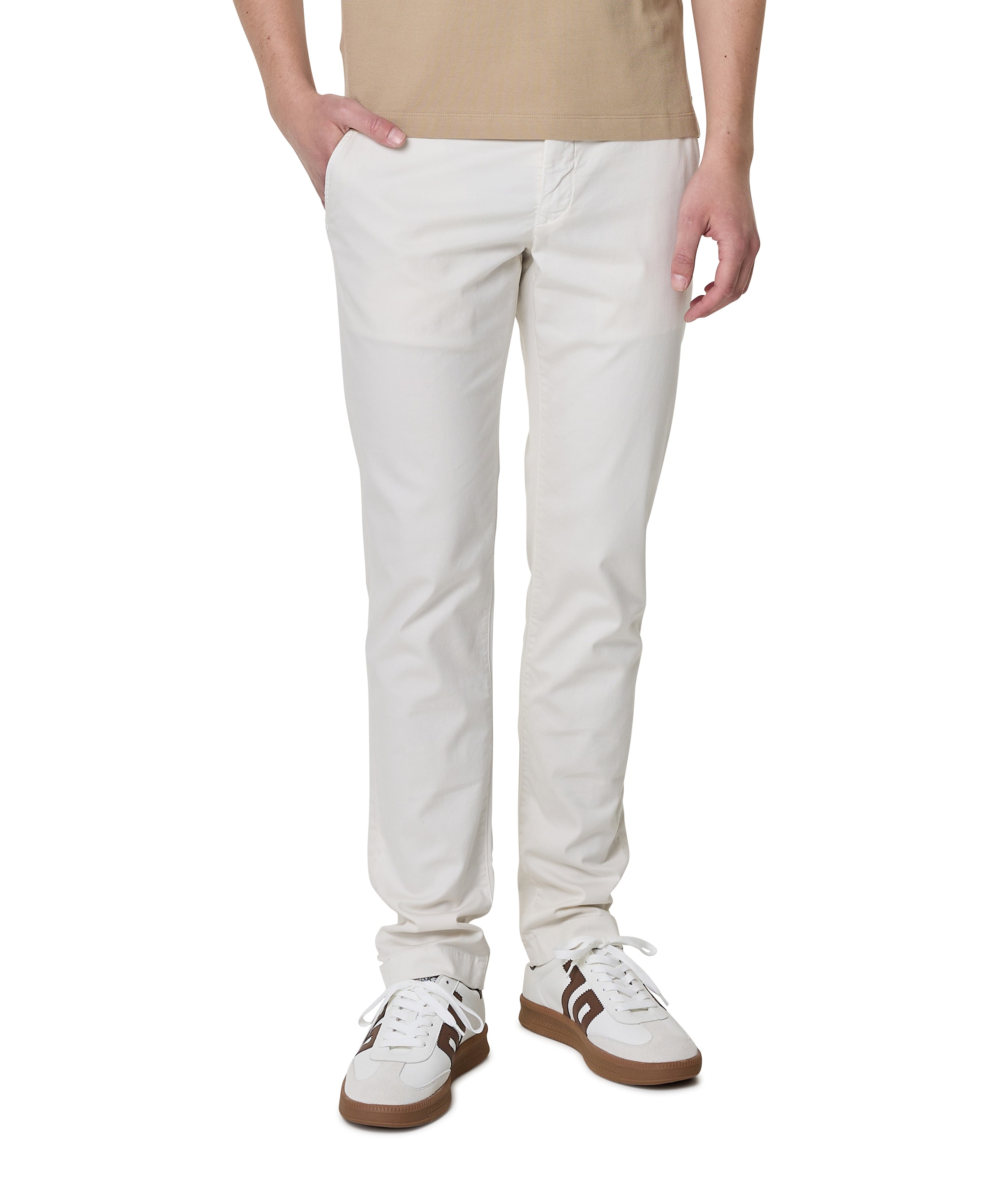 Bobby Slim Fit heren pantalon ecru