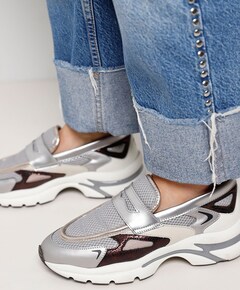 Vesper Lana dames loafers zilver