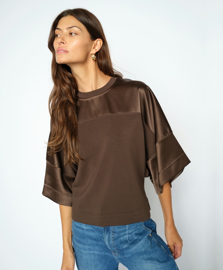 Dames sweater bruin
