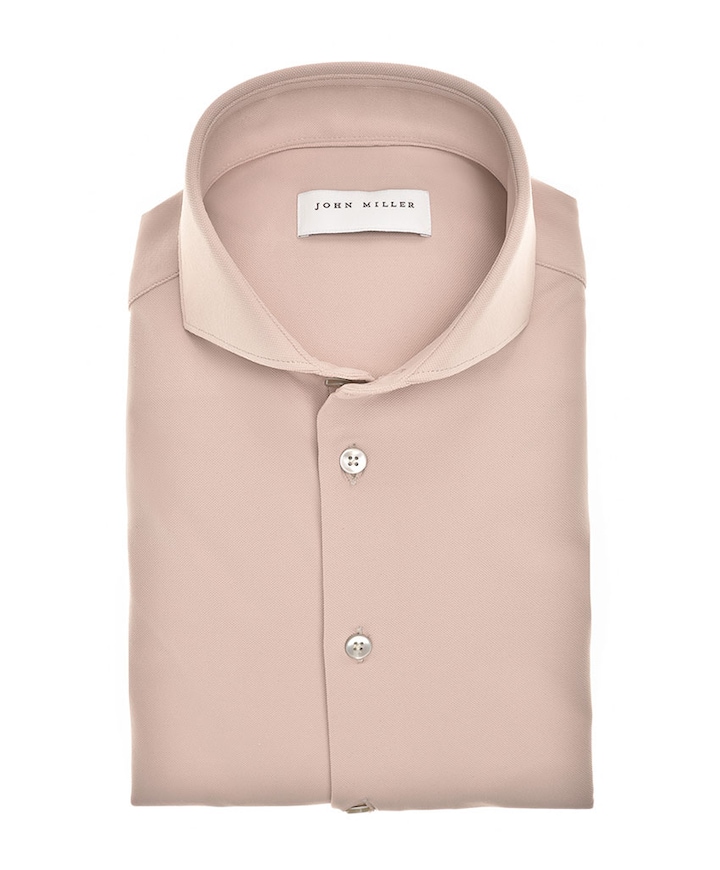 Heren overhemd lange mouw roze