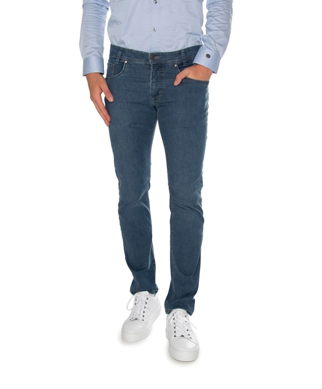 Hose 5-Pocket Slim Fit jeans blauw