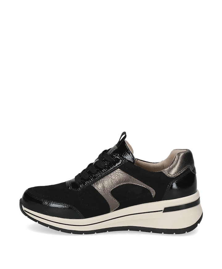 Lace-up dames sneakers zwart