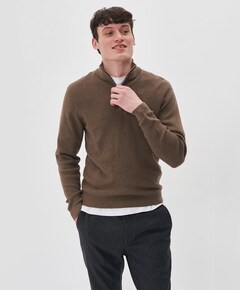 Trui met rits bruin