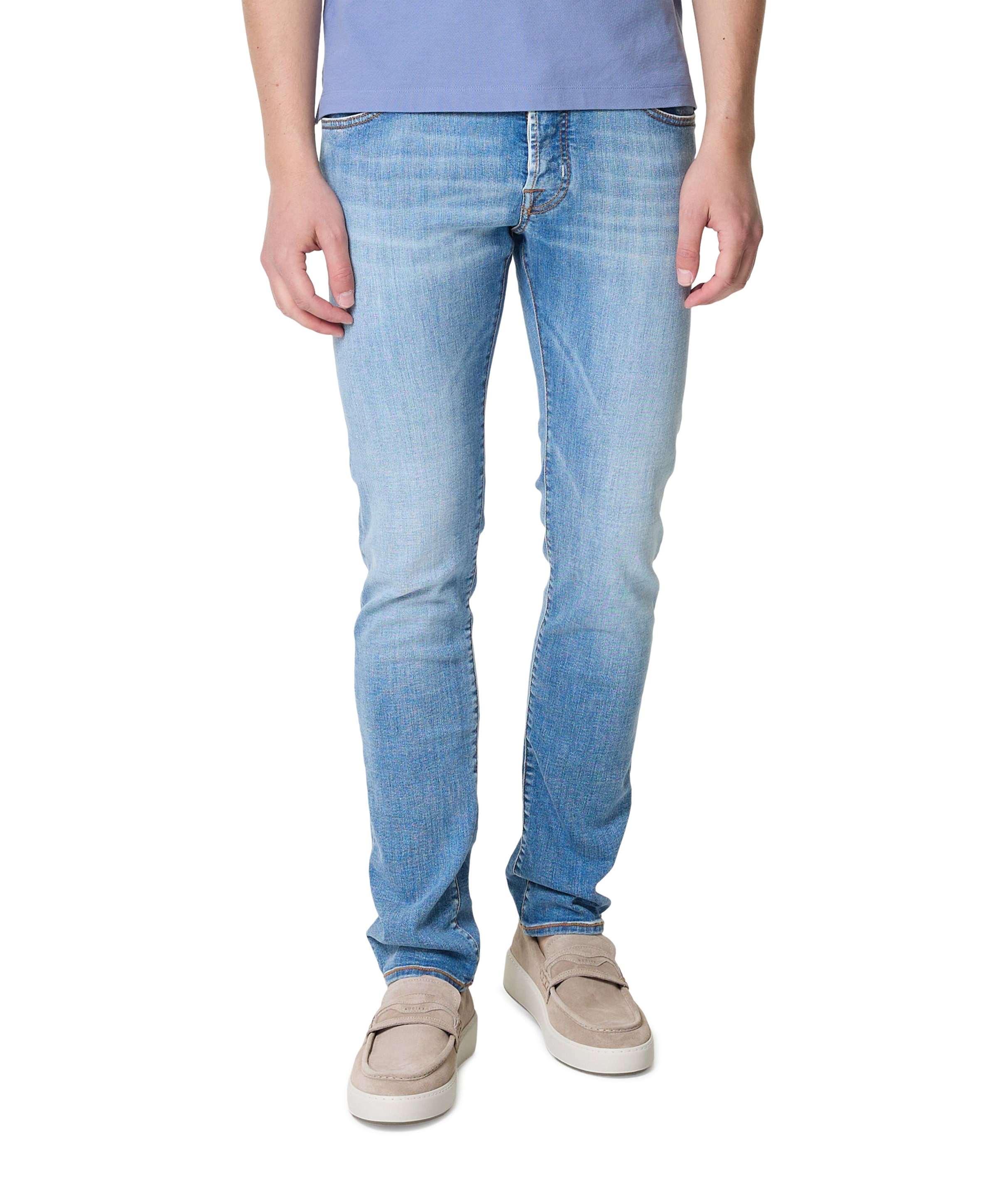 Nick Slim 5 pkt heren jeans blauw