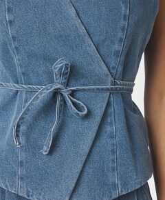 Dames gilet blauw