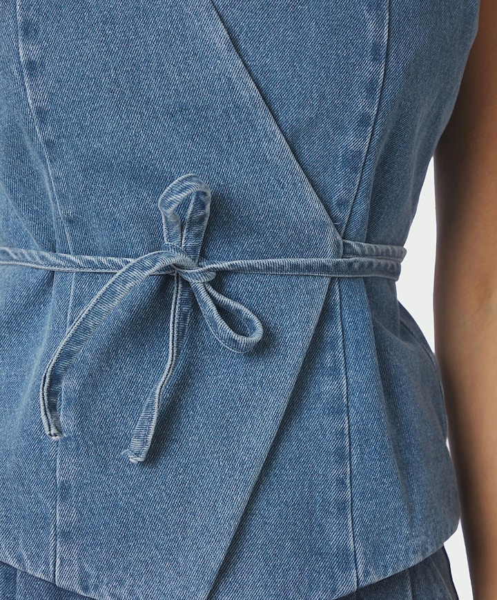 Dames gilet blauw