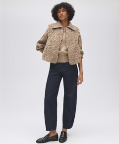Dames gilet beige
