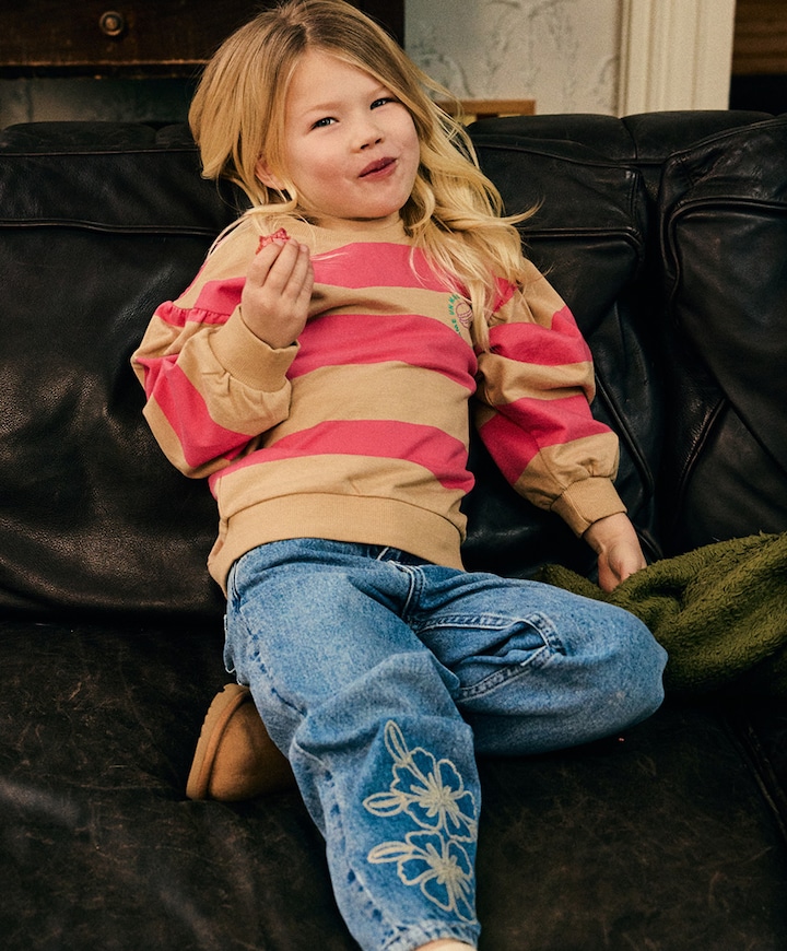 Meisjes sweater beige